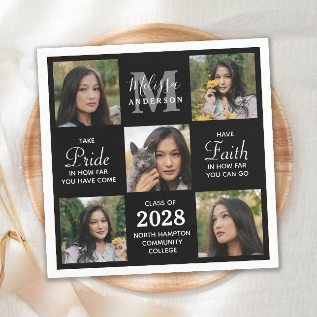 Modern Student 5 Photo Collage Studenten Pappersservett (Skapare uppladdad)