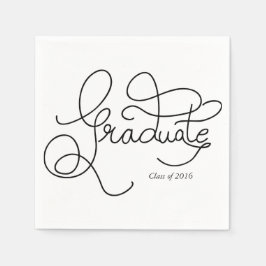 Modern Student Black Typography Pappersservett