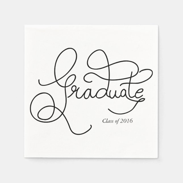 Modern Student Black Typography Pappersservett (Framsidan)