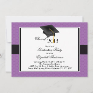 Modern Student Cap & Tassel-Studentfest Inbjudningar