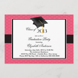 Modern Student Cap & Tassel-Studentfest Inbjudningar