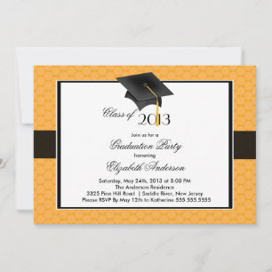 Modern Student Cap & Tassel-Studentfest Inbjudningar