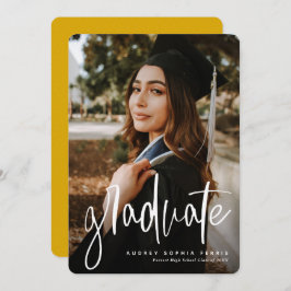 Modern student guld fotomeddelande om studenten