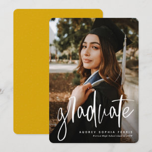 Modern student guld fotomeddelande om studenten