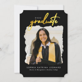 Modern Student-penselskript Guld Photo Studenten Meddelande