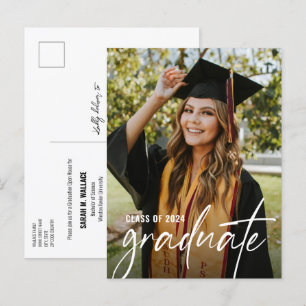 Modern Student Photo Bachelor of Science Inbjudan