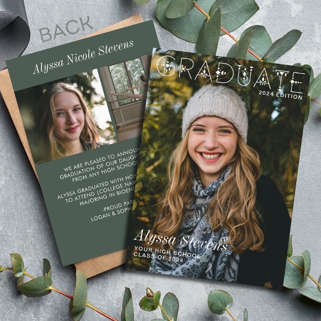 Modern Student Photo Magazine Cover Meddelande (Skapare uppladdad)