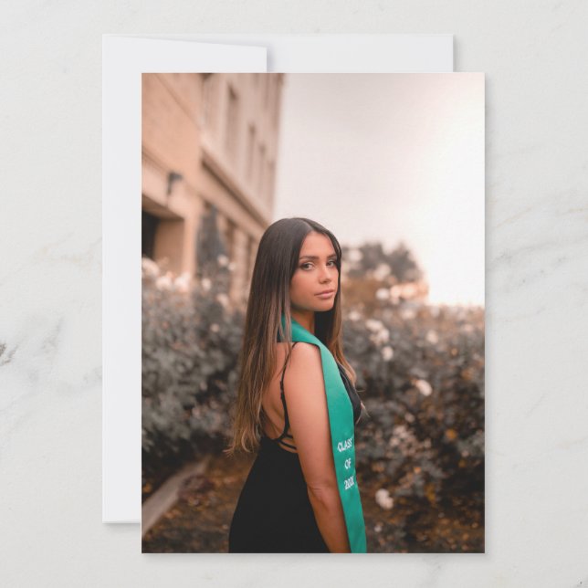 Modern Student Photo RN Nurse Studentfest Inbjudningar (Baksida)