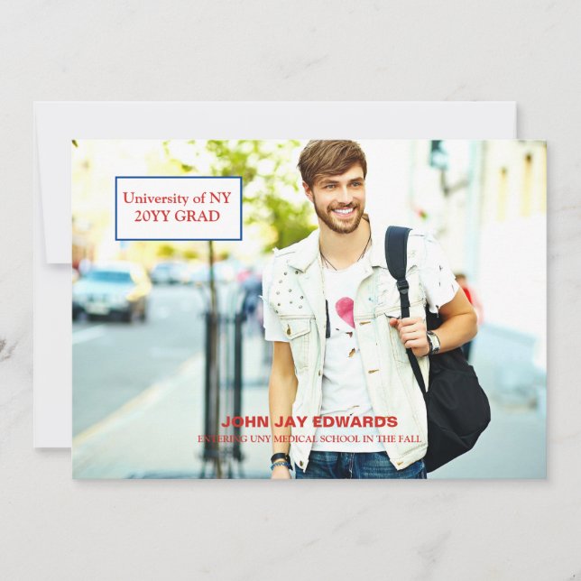 Modern Student Photo Studenten-meddelande Meddelande (Framsida)