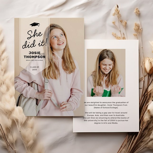 Modern Student Sash Photo Studenten Meddelande (Skapare uppladdad)