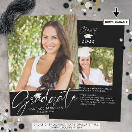 Modern Student Script 2 Photos Black White Meddelande