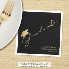 Modern Student-skript, svart Guld Pappersservett