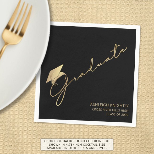 Modern Student-skript, svart Guld Pappersservett (Skapare uppladdad)