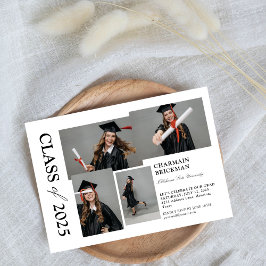 Modern Student snyggt Photo Collage Studenten Inbjudningar