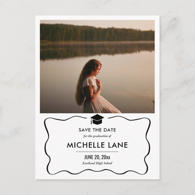 Modern Student som sparar datumfoto Vykort (Framsida)