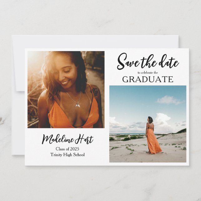 Modern Student | Spara datumet | Skriptfoto Meddelande (Framsida)