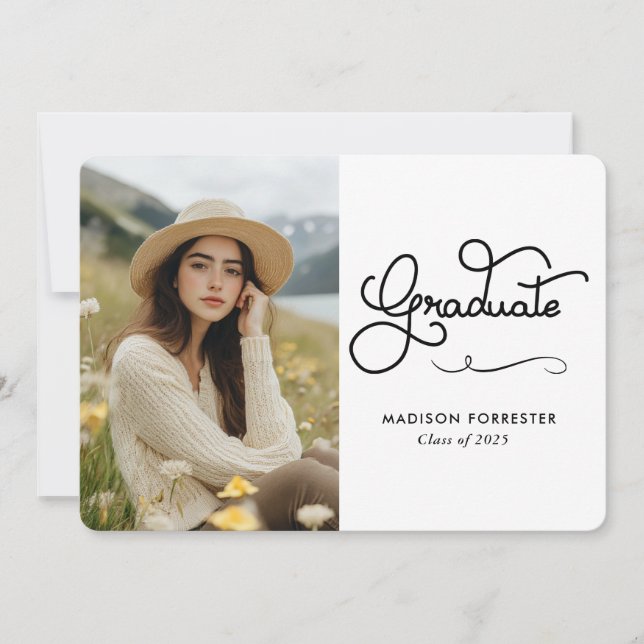 Modern Student-typografi Inbjudningar (Framsida)