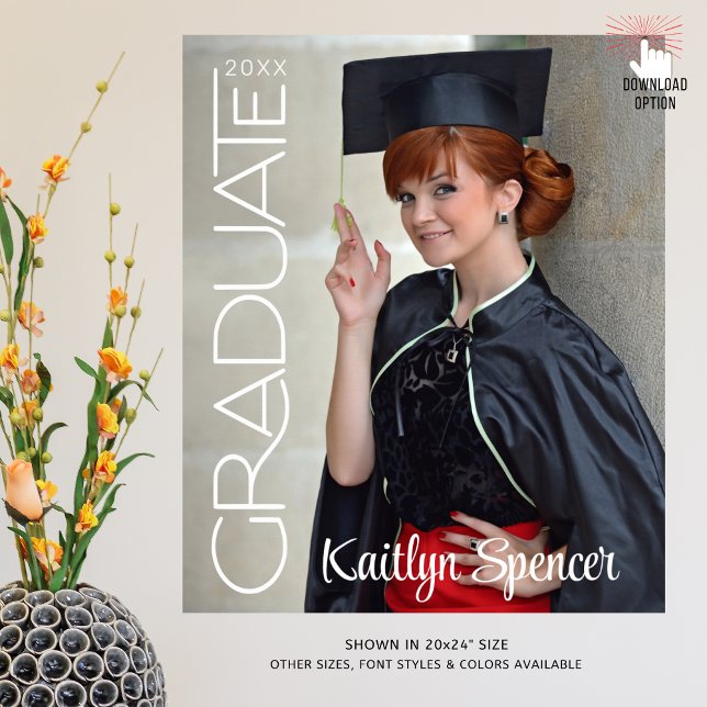 Modern Student Typography Photo Namn Poster (Skapare uppladdad)