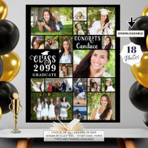 Modern Studenten 18-fotokollage-klass år