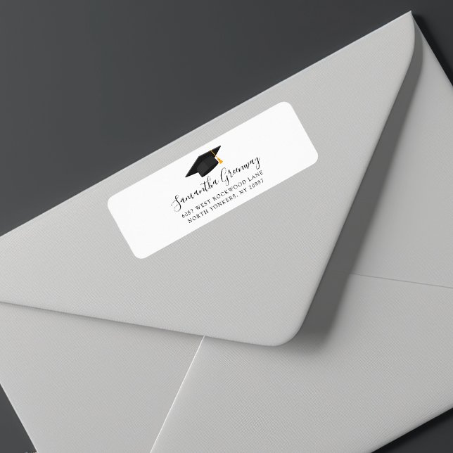 Modern Studenten 2025-Returadress Returadress Etikett (Graduation Cap 2025 Return Address Label)