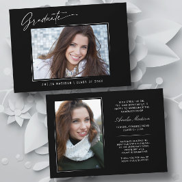 Modern Studenten 2-foto med Bläck-skript Meddelande