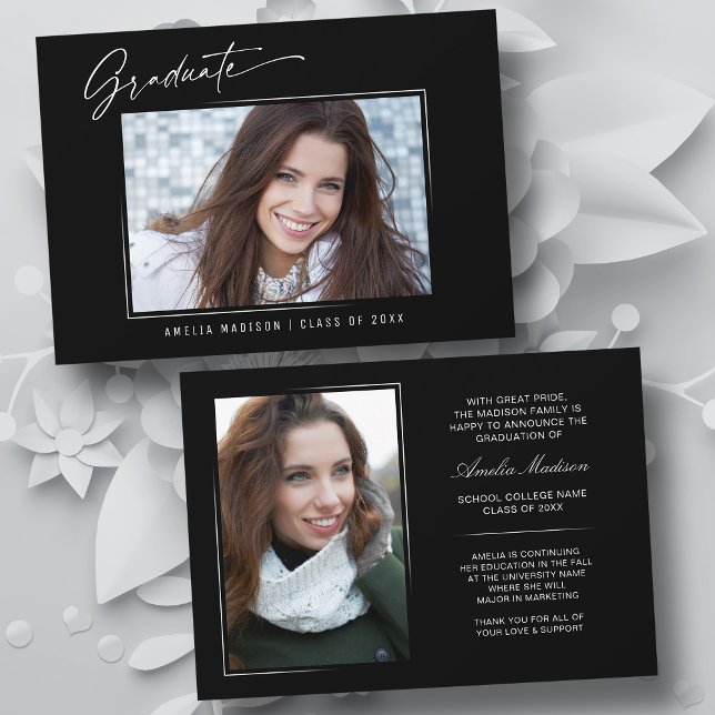 Modern Studenten 2-foto med Bläck-skript Meddelande (Skapare uppladdad)