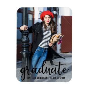 Modern Studenten-anteckningsfoto för skript Magnet