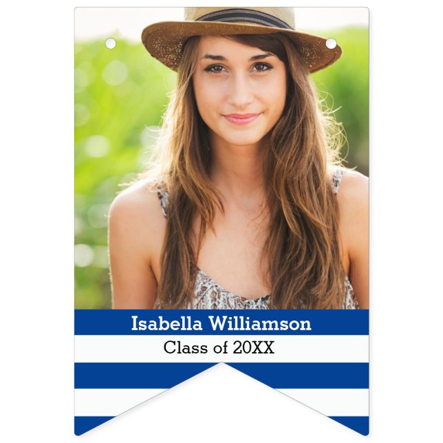 Modern Studenten Bunting Class of 20XX Photo Vimplar (Elfte flaggan)