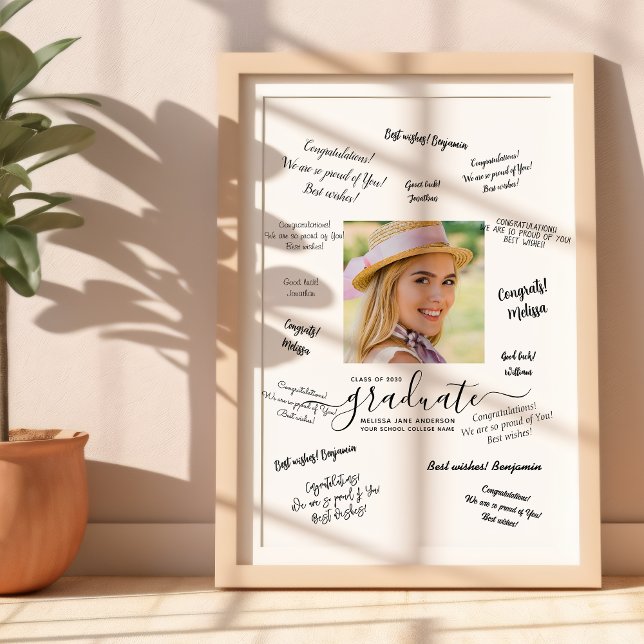 Modern Studenten-fotogäst Namnteckning Poster (Skapare uppladdad)