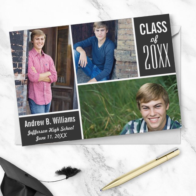 Modern Studenten-fotosamlingsklass på 20XX Inbjudningar (Skapare uppladdad)