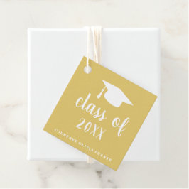 Modern Studenten i Guld Mortar Board Gåvor Etiketter