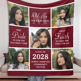 Modern Studenten inspiration 5 fotokollage Fleecefilt