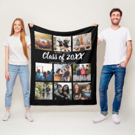 Modern Studenten Keepsaki Gift Nine Photo Collage Fleecefilt