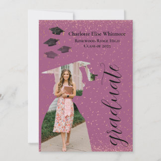 Modern Studenten-kungörelsen Inbjudan | Grad Photo