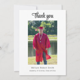 Modern Studenten med Masculine Vibe Personalize Tack Kort