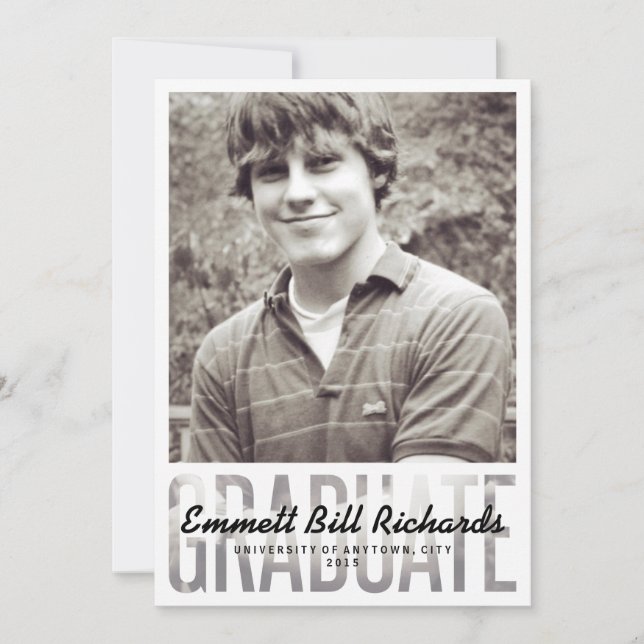 Modern Studenten-meddelande Inbjudningar (Framsida)