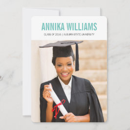 Modern Studenten-meddelande med fetstil och färg Inbjudningar