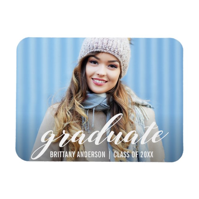 Modern Studenten-meddelande | Student Photo Magnet (Horisontell)