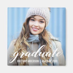 Modern Studenten-meddelande Student Photo Sq Magnet