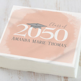 Modern Studenten-Orange med minimalistisk kartong Pappersservett