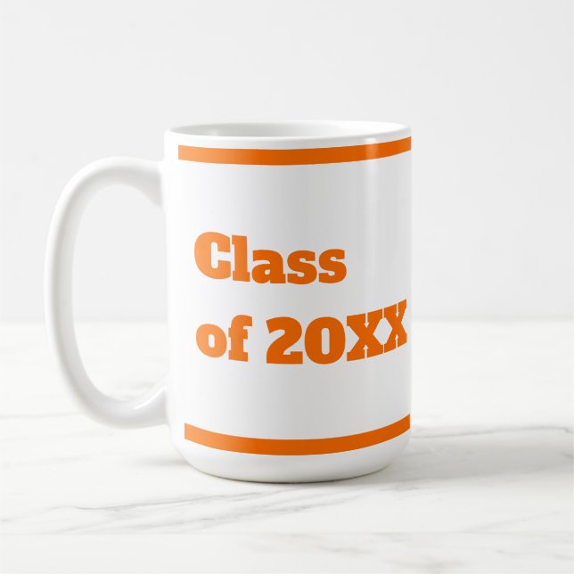 Modern Studenten Orange-skript Kaffemugg (Vänster)