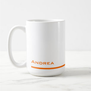 Modern Studenten Personlig Orange Script Kaffemugg