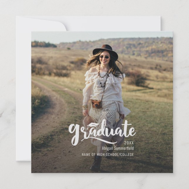 Modern Studenten Photo 2025 Grad-meddelande (Framsida)