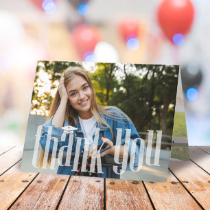 Modern Studenten Photo Anpassningsbar Tack Kort