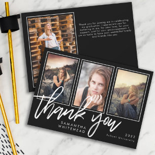 Modern Studenten Photo Collage Black Tack Kort