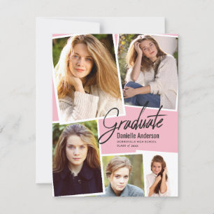 Modern Studenten Photo Collage Party annons Meddelande