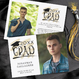 Modern Studenten Push Typography Grad 2 Foton Meddelande