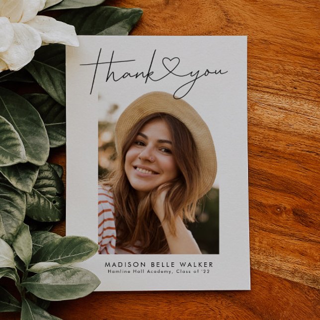 Modern Studenten Tack Heart Card Kort (Skapare uppladdad)