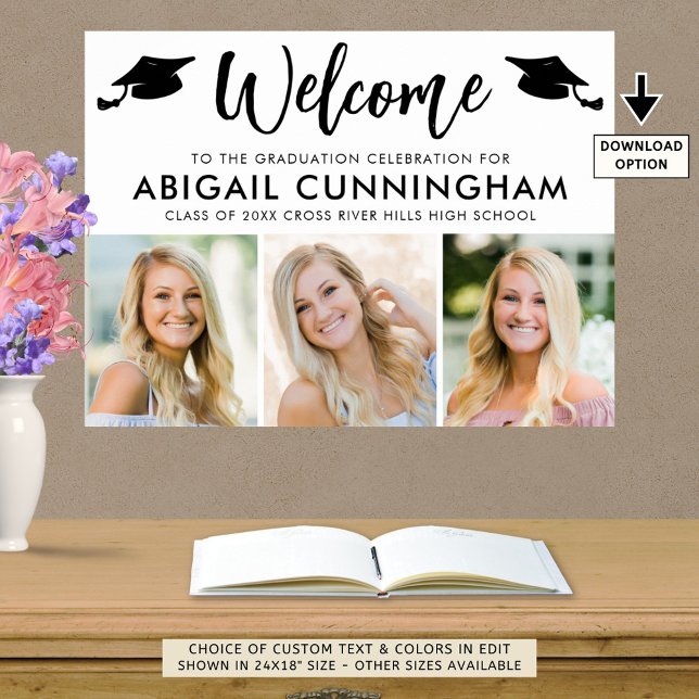 Modern Studenten Welcome 3 Photos Script Poster (Skapare uppladdad)