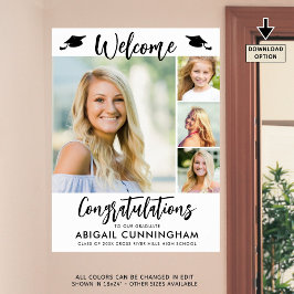 Modern Studenten Welcome 4 Photos Script Poster